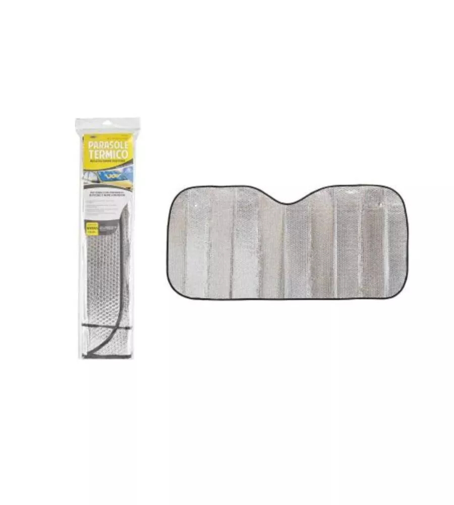 PARASOLE TERMORIFLETTENTE PARABREZZA PER AUTO 2 LATI 130X60 CM