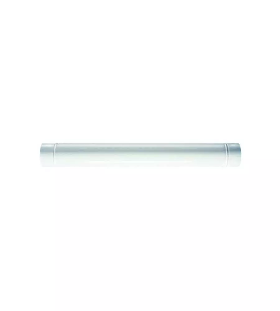 TUBO DRITTO SMALBO IN ACCIAIO SMALTATO VERNICIATO BIANCO, 12X100 CM