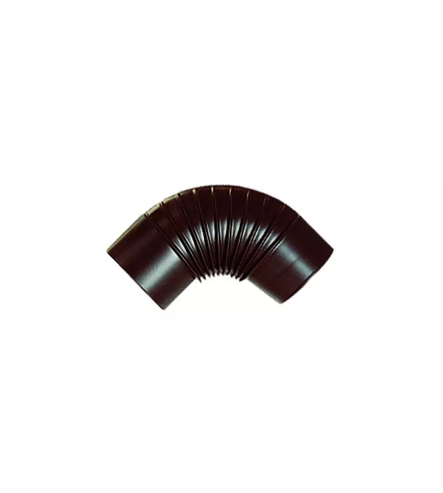 TUBO GOMITO SMALBO IN ACCIAIO SMALTATO VERNICIATO MARRONE, DIAMETRO 12 CM