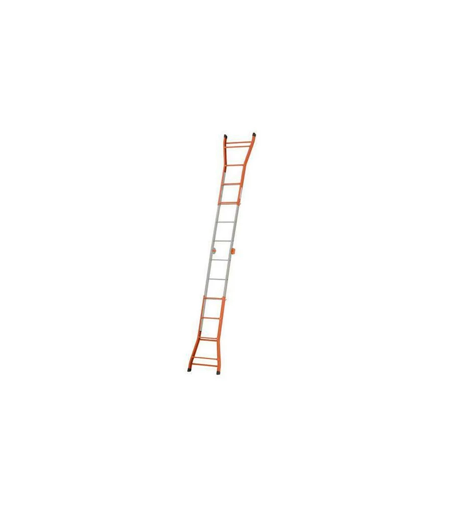 SCALA MULTIFUNZIONALE ALLUNGABILE IN ACCIAIO GIERRE 4+4 GRADINI