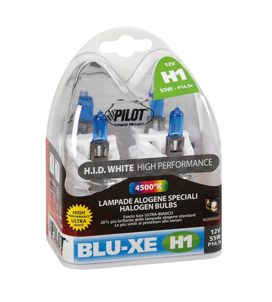 COPPIA LAMPADE H1"BLU-XE"12V.55W PILOT  58180