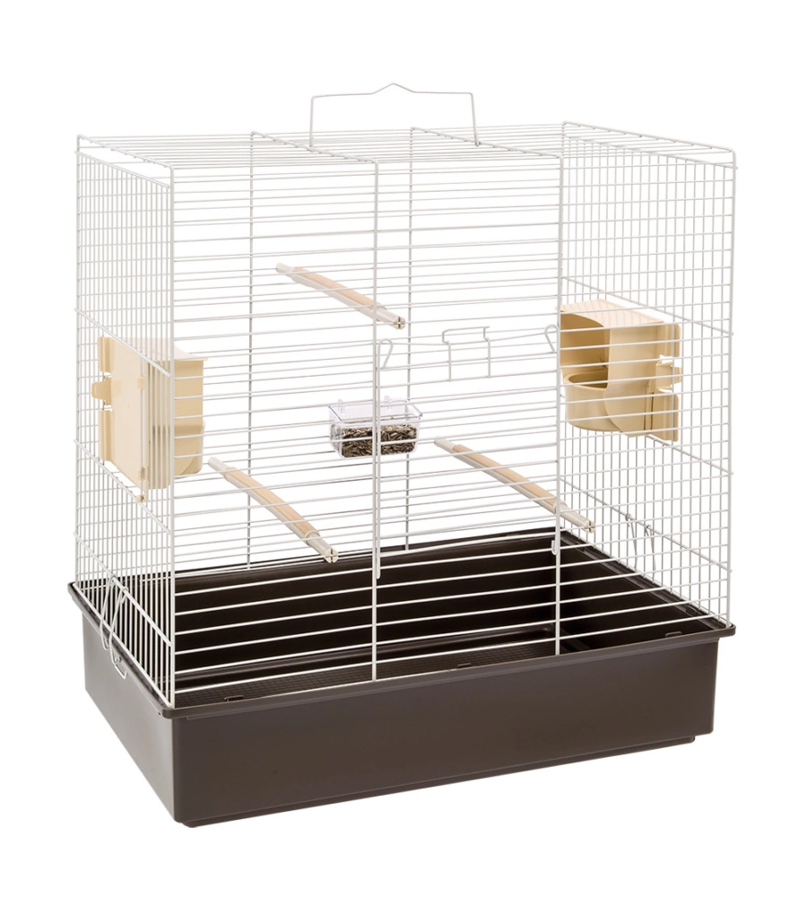 GABBIA ZINCATA "SONIA" GRIGIA PER CALOPSITI E PARROCCHETTI - 61,5 X 40 X H 65 CM - FERPLAST