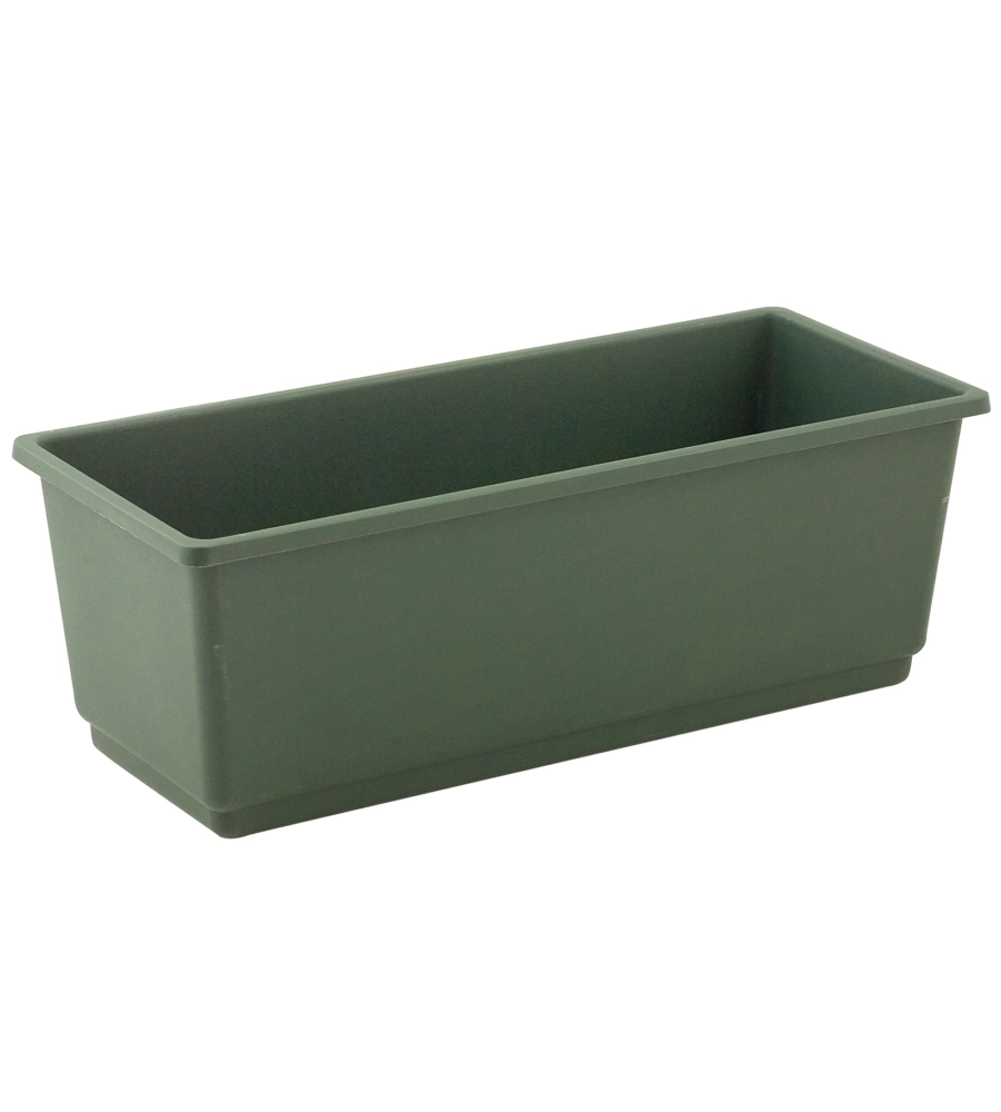 CASSETTA/VASO PER  GERANI VERDE - LUNGO 40 CM.