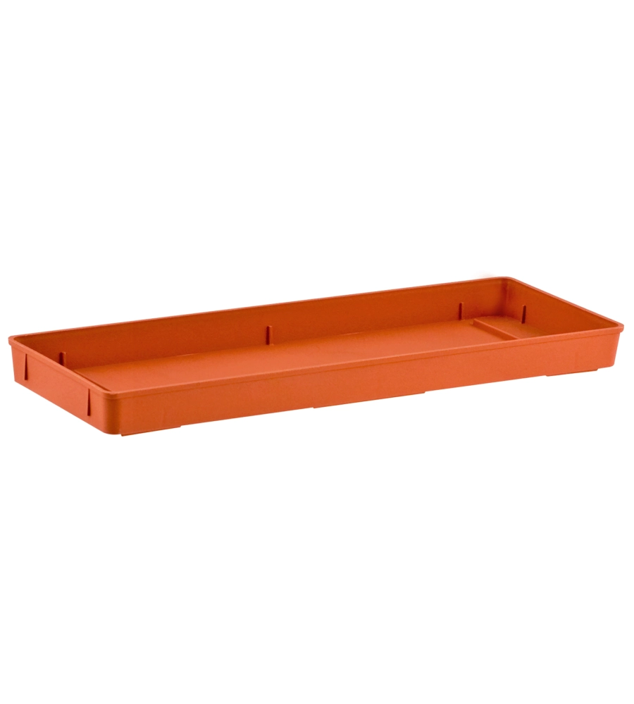 SOTTOCASSETTA/SOTTOVASO PER GERANI COLORE COTTO - LUNGO 40 CM.