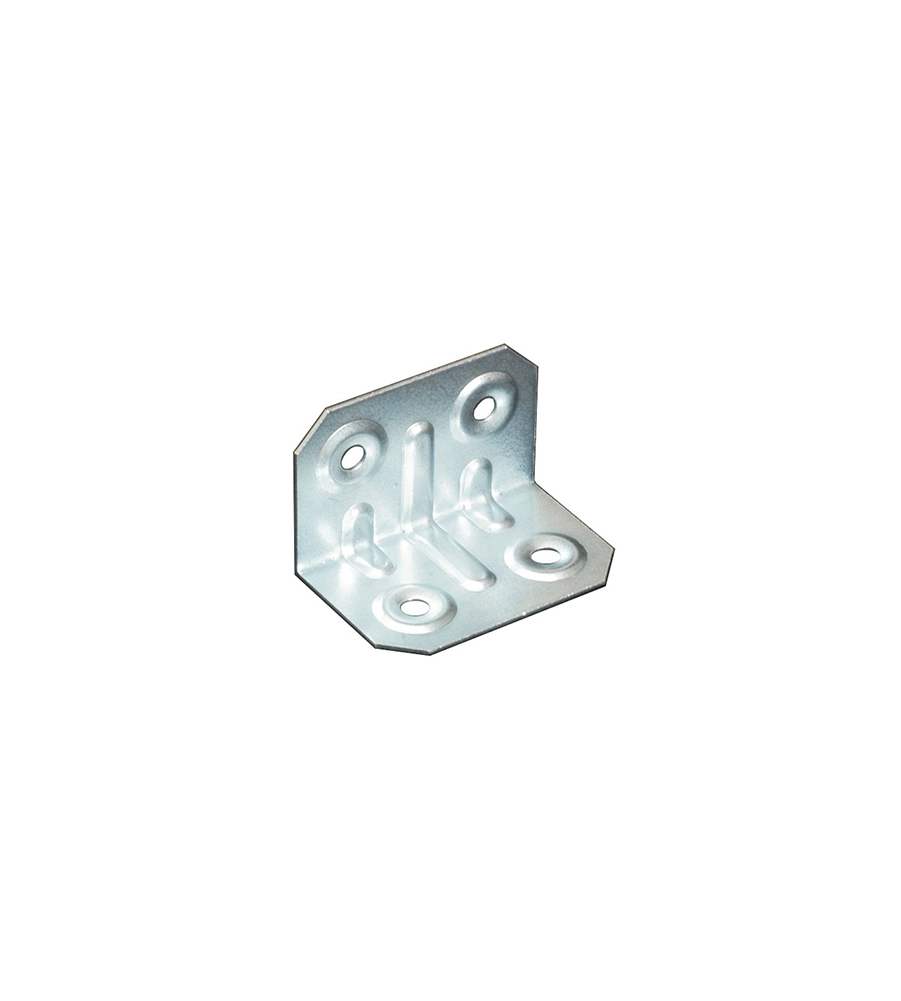 ANGOLARI NERVATI - 37 X 20 MM. - ZINCATO - 4 PZ.