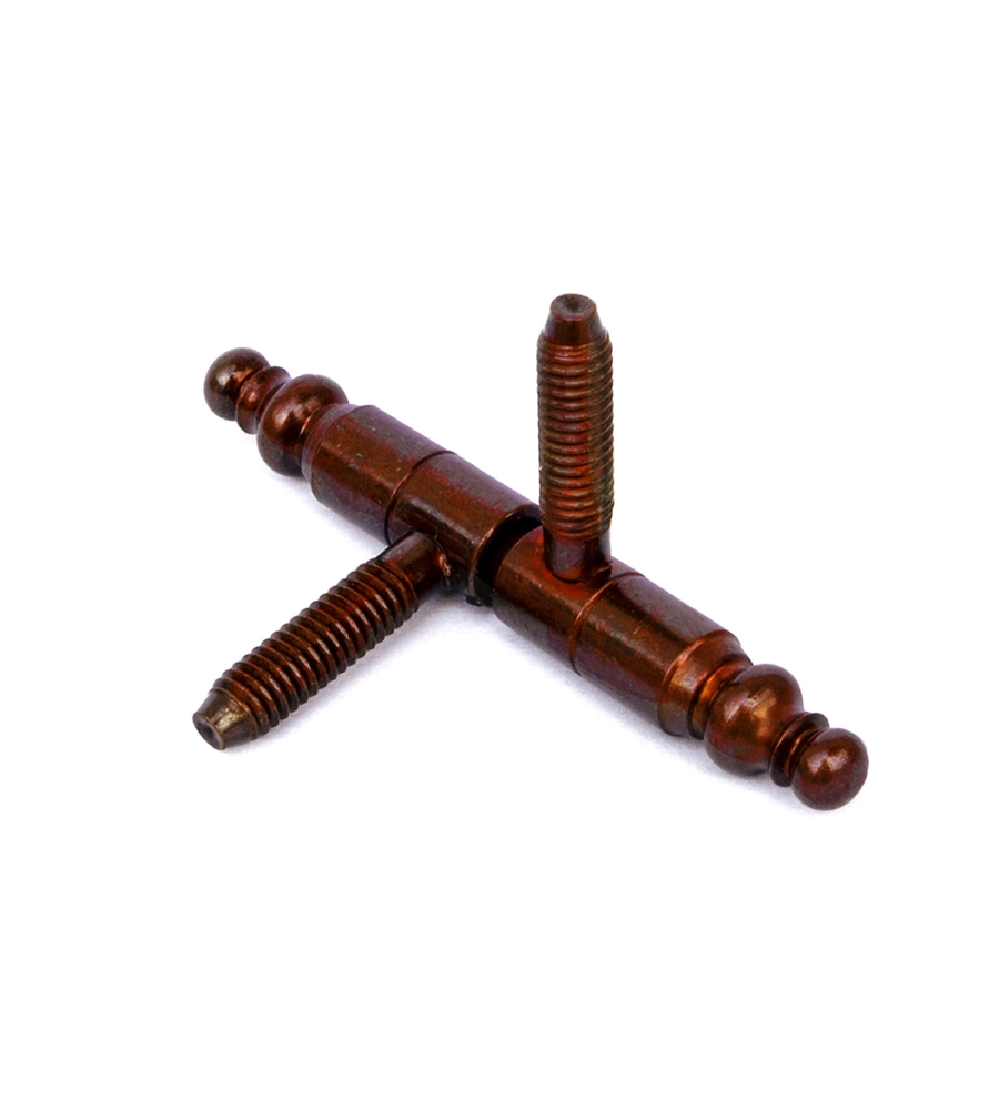 CERNIERE TORNITE "ANUBA" CON TESTINA - Ø 14 MM. - BRONZATO - 2 PZ.