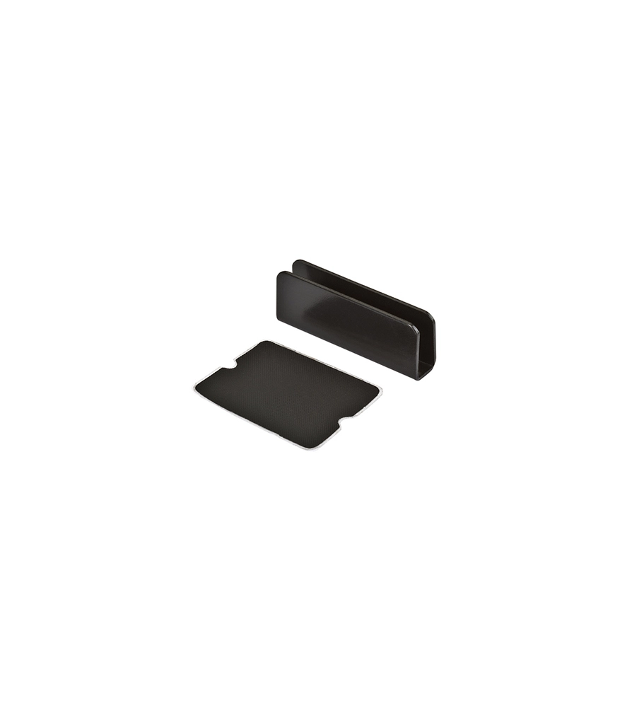 CONTROPIASTRE PER ANTE IN VETRO - VERNICIATO NERO - 2 PZ. - VERNICIATO NERO - 2 PZ.