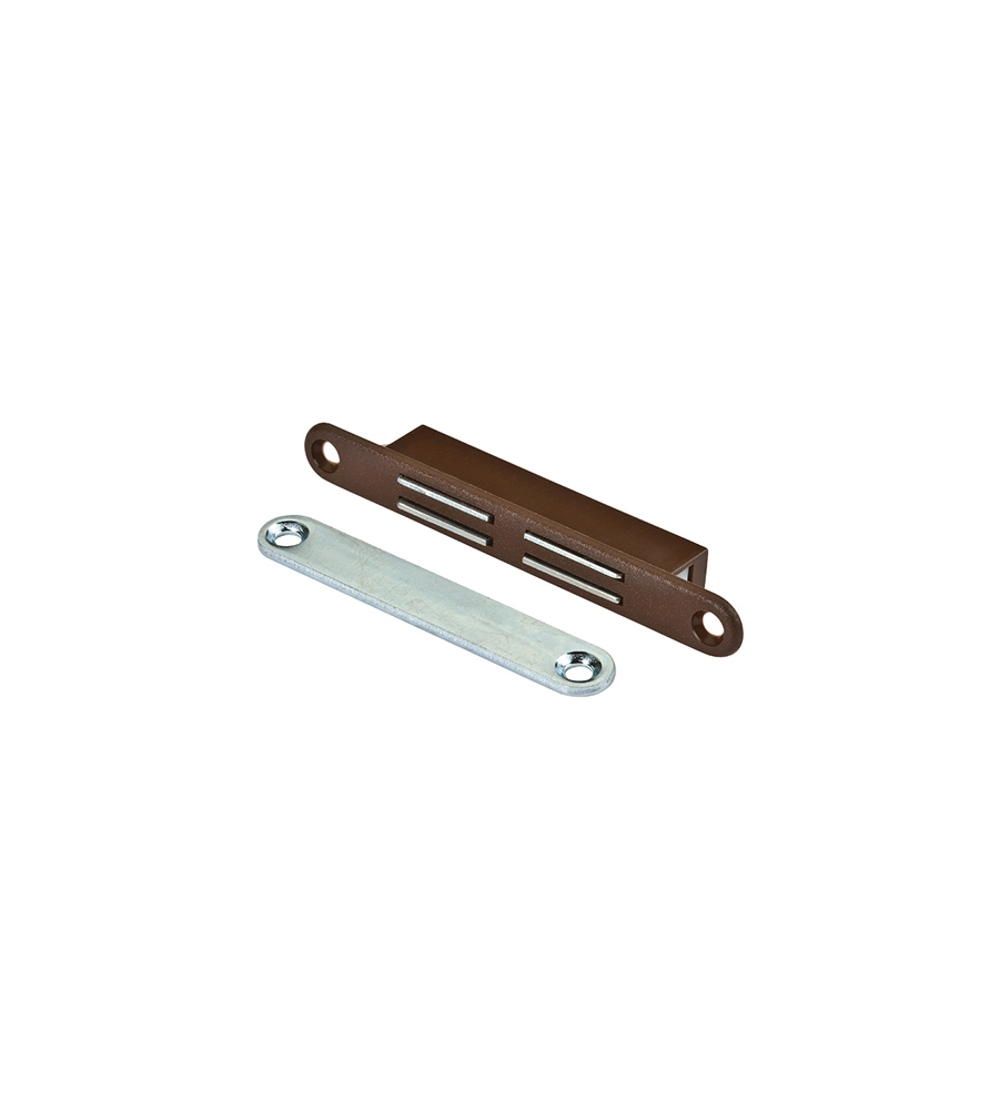 CHIUSURE MAGNETICHE DA INCASSO - BORDO TONDO - FORZA 8 KG. - BIANCO - 2 PZ.