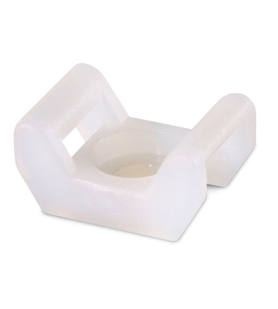 POLY POOL - 20 SUPPORTI PER FASCETTE CON LARGHEZZA MASSIMA DI 4,8 MM BIANCHI