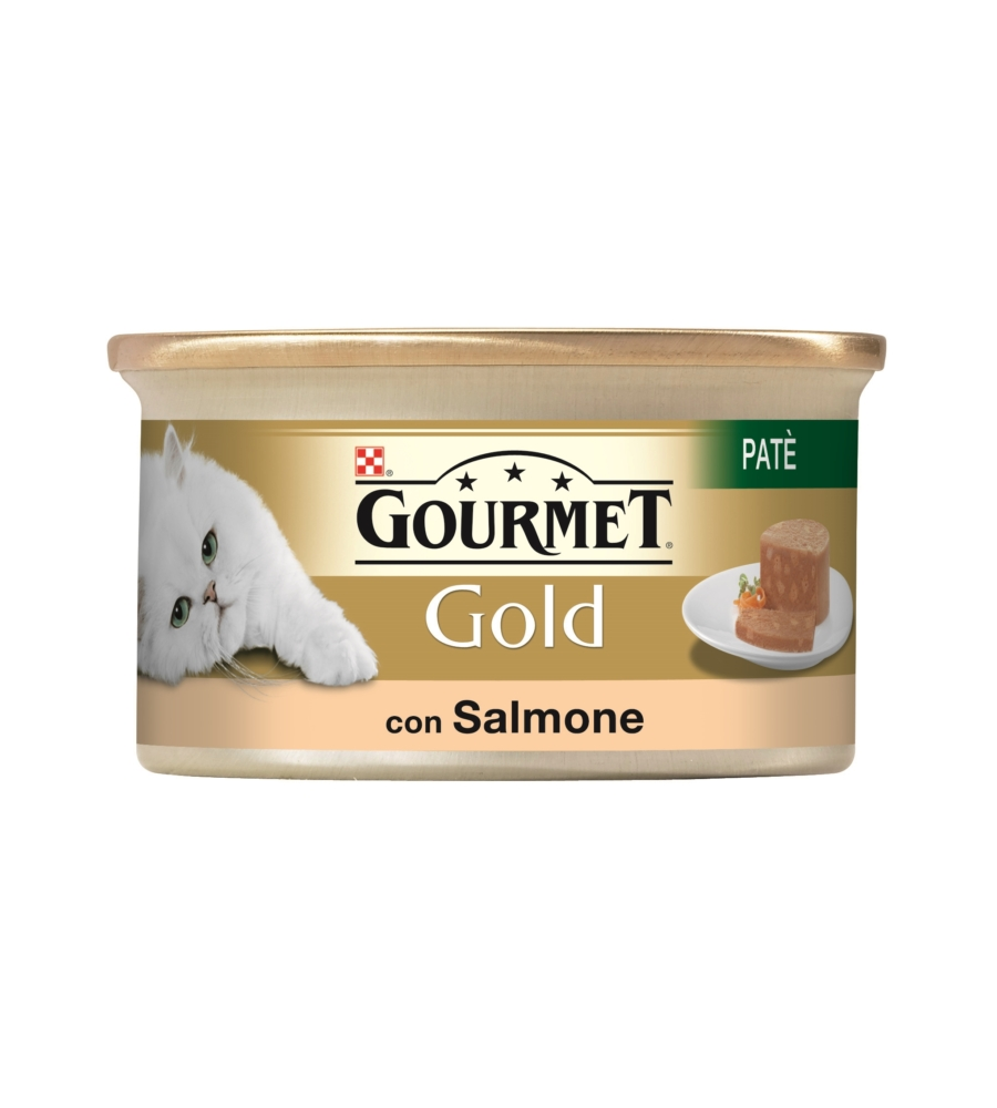GOURMET GOLD, ALIMENTO UMIDO PER GATTO, PATÈ DI SALMONE.