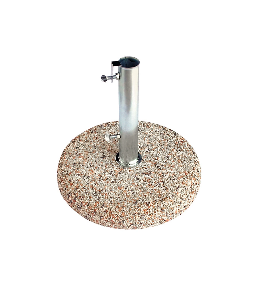 BASE PER OMBRELLONE ROTONDA IN GHIAIA PER PALO Ø 38 MM