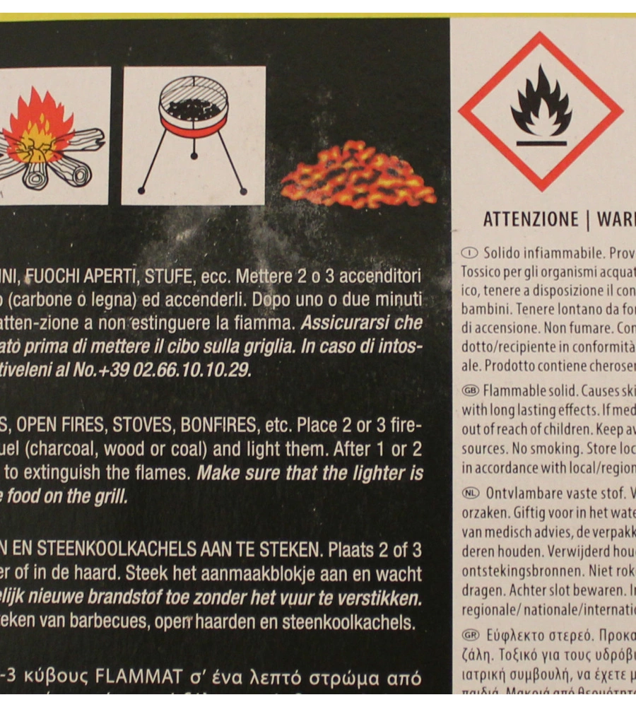 ACCENDIFUOCO PER STUFE E CAMINETTI FLAMMAT 48 CUBETTI