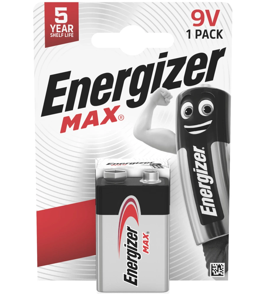BATTERIA ALCALINA ENERGIZER "MAX" 9V 1 PEZZO