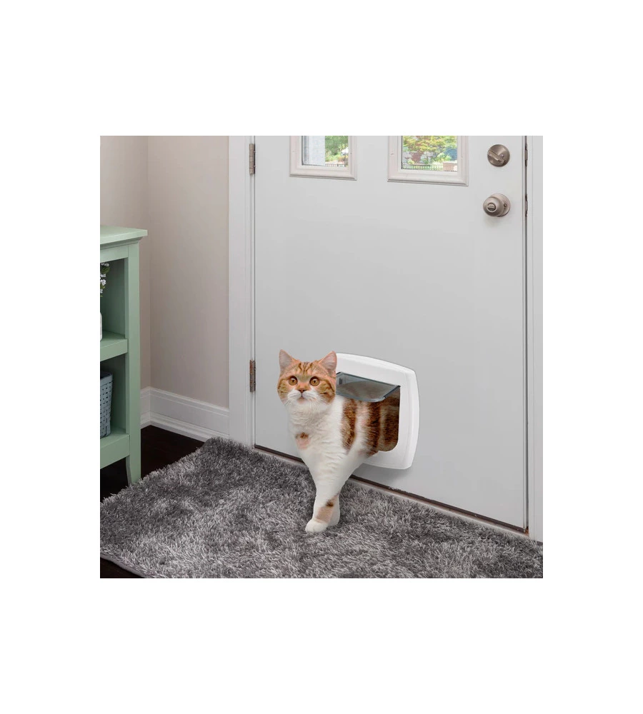 PORTINA PER GATTI E PICCOLI CANI FERPLAST "SWING 1" CON CHIUSURA 2 VIE IN PLASTICA BIANCO 21,5X5X24 CM