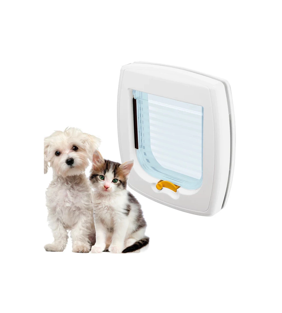 PORTINA PER GATTI E PICCOLI CANI FERPLAST "SWING 1" CON CHIUSURA 2 VIE IN PLASTICA BIANCO 21,5X5X24 CM