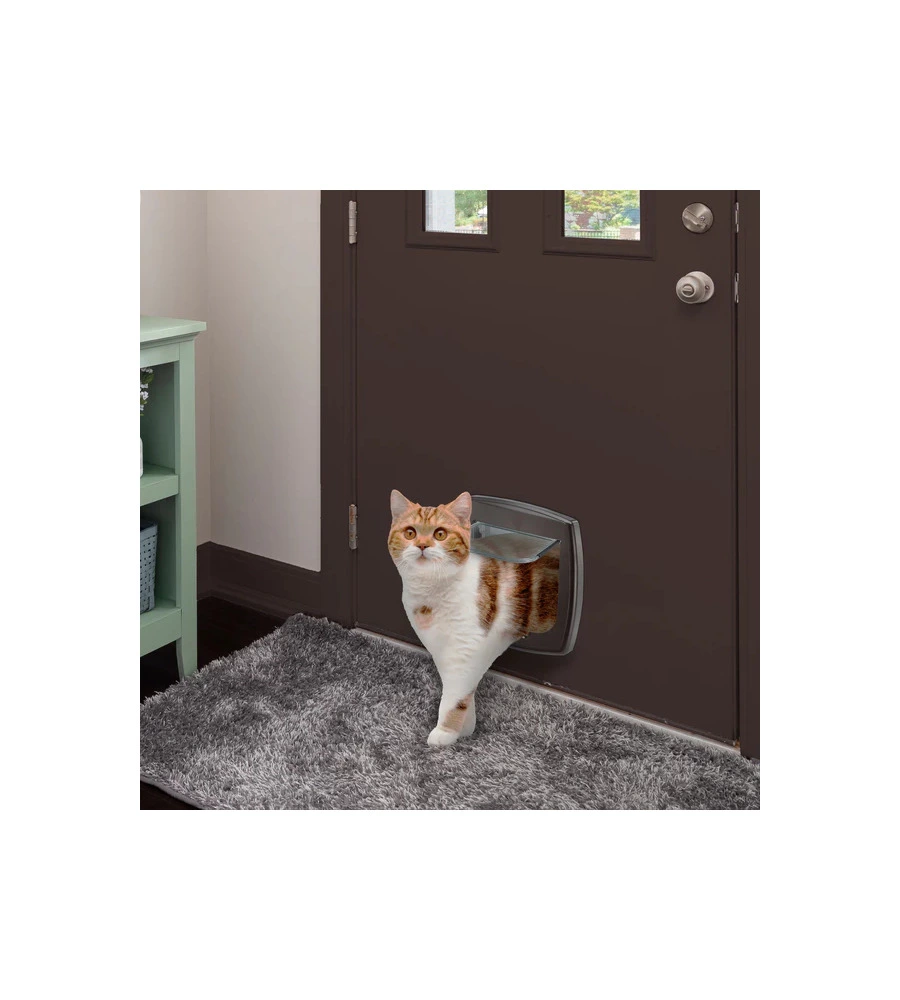 PORTINA PER GATTI E PICCOLI CANI FERPLAST "SWING 1" CON CHIUSURA 2 VIE IN PLASTICA MARRONE 21,5X5X24 CM