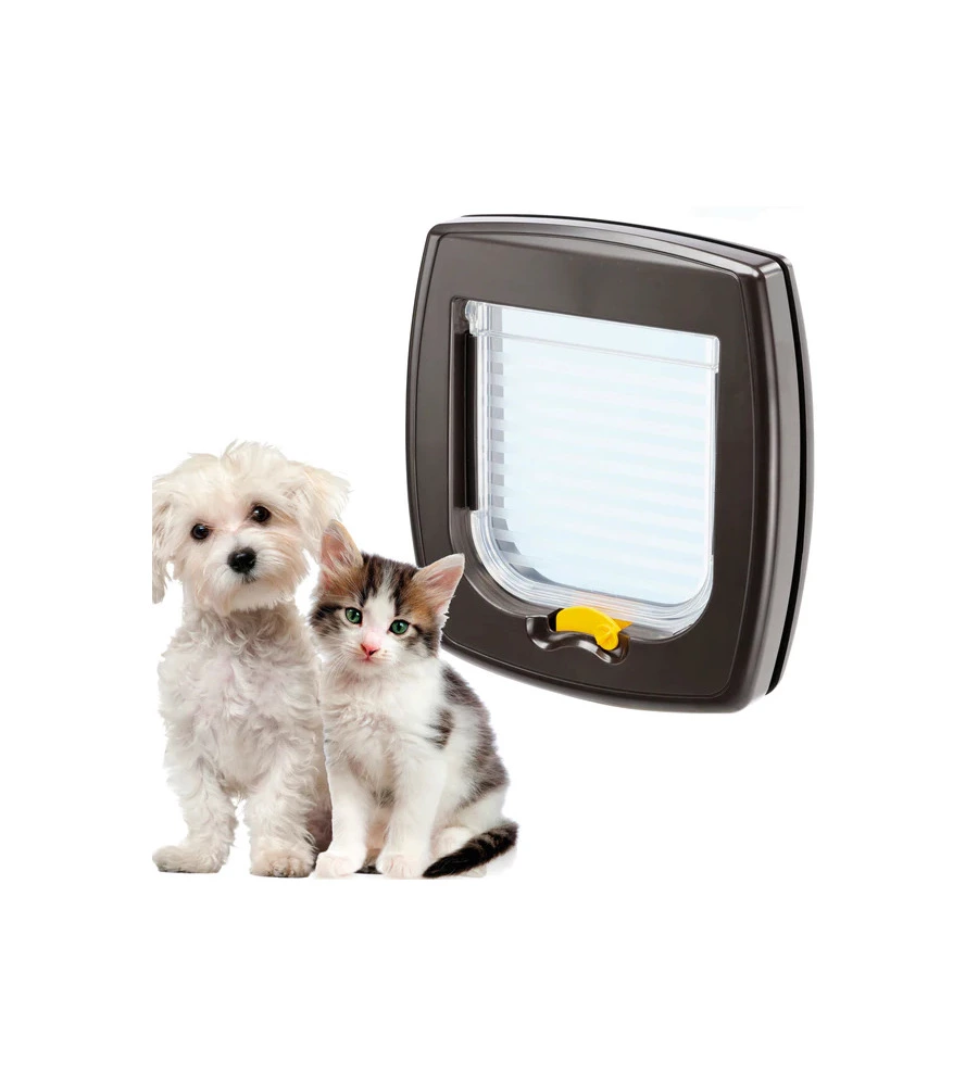 PORTINA PER GATTI E PICCOLI CANI FERPLAST "SWING 1" CON CHIUSURA 2 VIE IN PLASTICA MARRONE 21,5X5X24 CM
