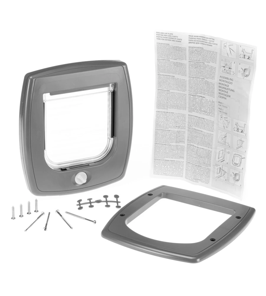 PORTINA PER GATTI E PICCOLI CANI FERPLAST "SWING 3" CON CHIUSURA 4 VIE IN PLASTICA BIANCO 22,5X5X25,2 CM