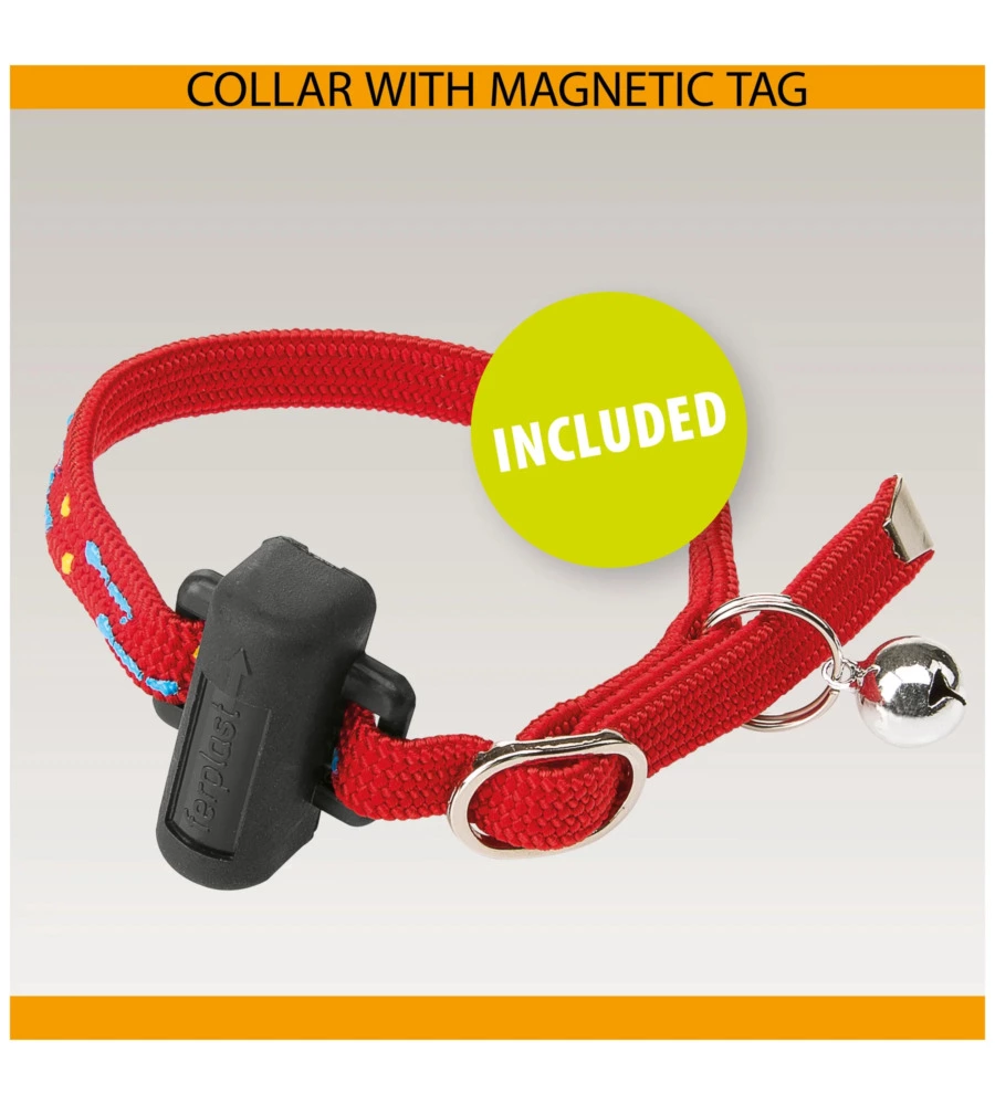 PORTINA PER GATTI SISTEMA MAGNETICO FERPLAST "SWING 7" CON CHIUSURA 4 VIE E PROTEZIONE ARIA IN PLASTICA BIANCO 22,5X10,4X25,2 CM