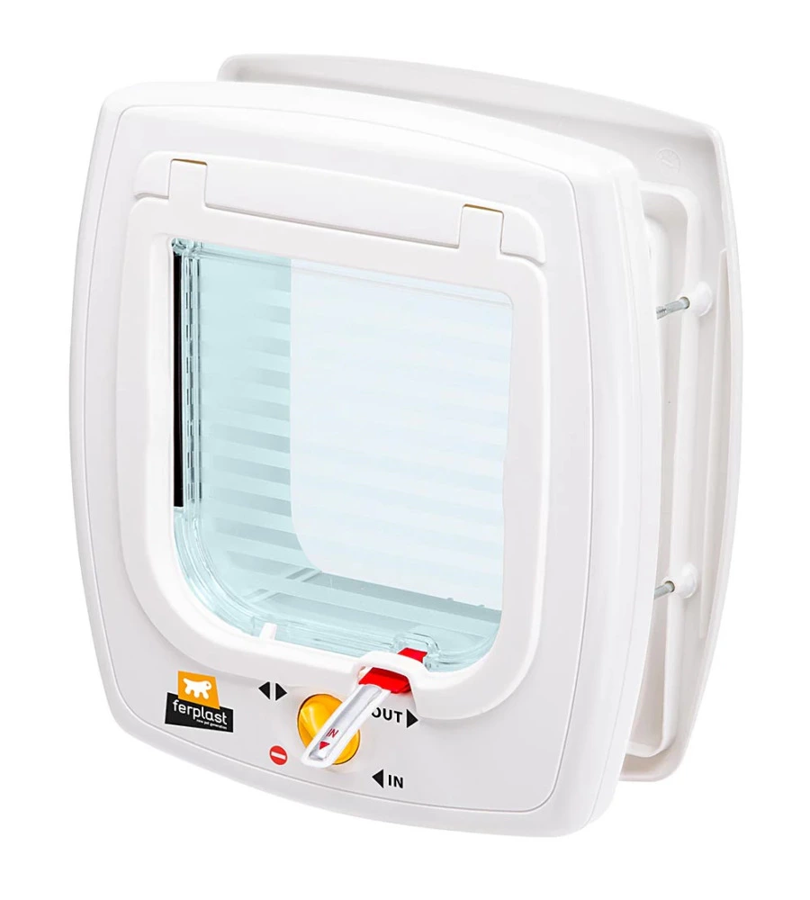 PORTINA PER GATTI SISTEMA MAGNETICO FERPLAST "SWING 7" CON CHIUSURA 4 VIE E PROTEZIONE ARIA IN PLASTICA BIANCO 22,5X10,4X25,2 CM