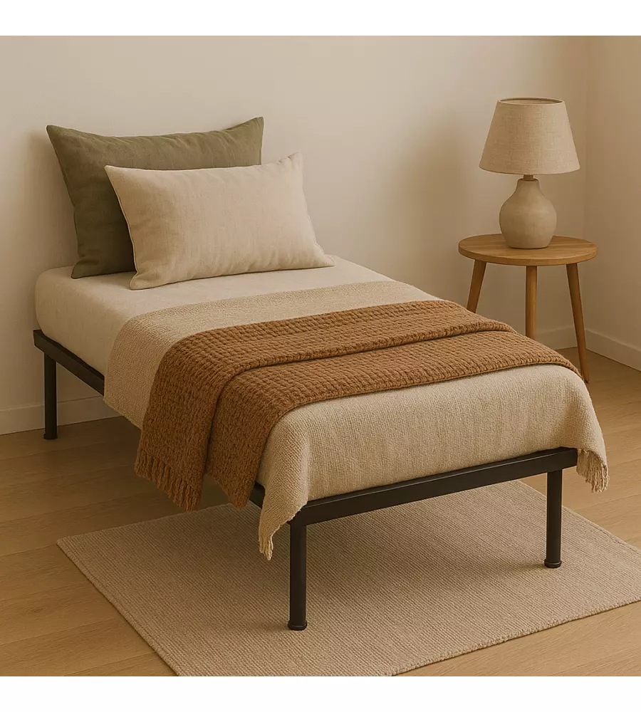 RETE SINGOLA CON 13 DOGHE IN LEGNO 80X190 CM