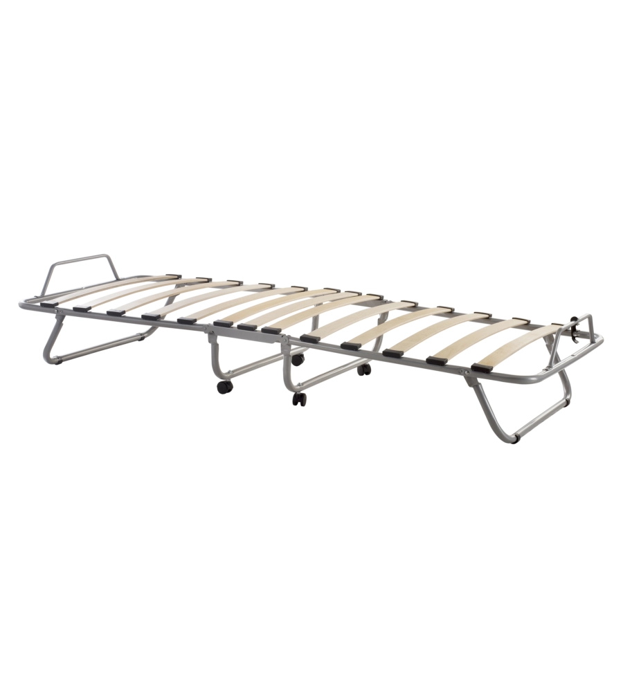 BRANDINA PIEGHEVOLE DORMIR CON DOGHE IN LEGNO E MATERASSO 80X190 CM