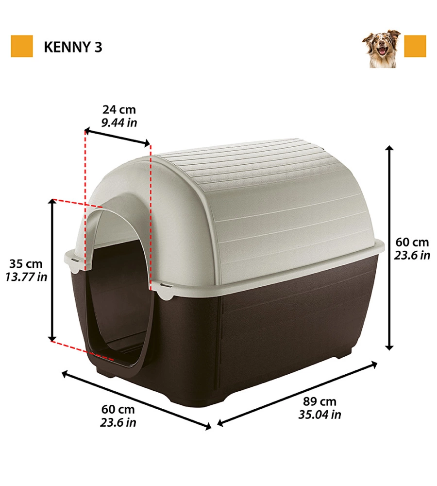 CUCCIA PER CANI KENNY 03, 89X60X60 CM  - FERPLAST