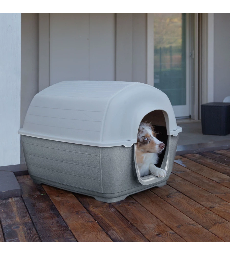 CUCCIA PER CANI DA ESTERNO FERPLAST "KENNY 03" IN RESINA GRIGIO 60X89X60 CM