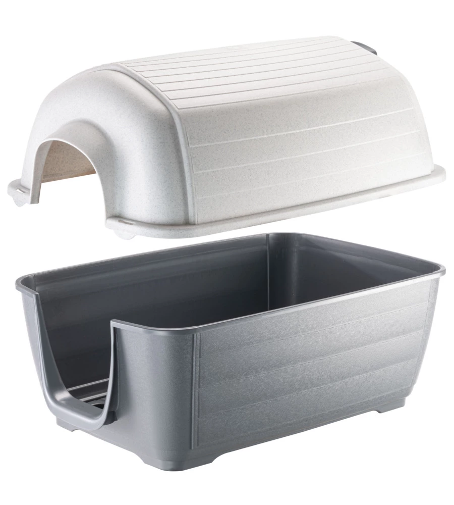 CUCCIA PER CANI DA ESTERNO FERPLAST "KENNY 03" IN RESINA GRIGIO 60X89X60 CM