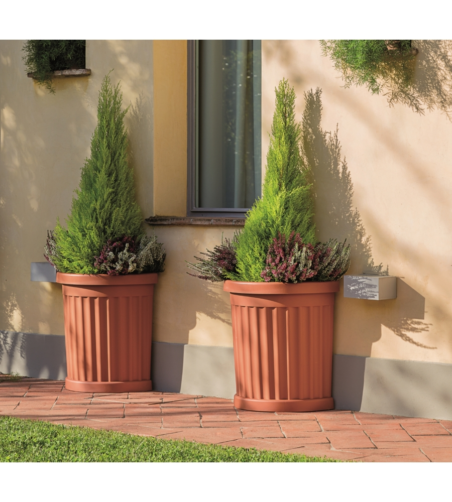 VASO ROMA C/SOTTOVASO TERRACOTTA