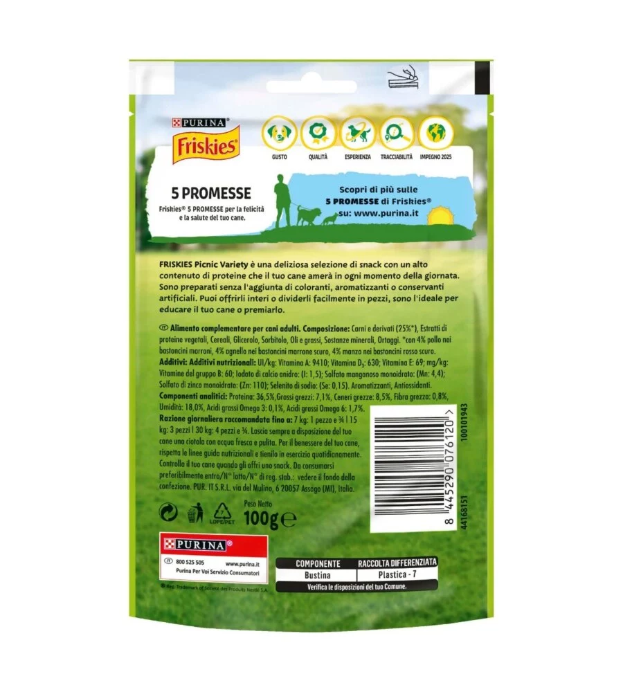 SNACK TREATS FRISKIES "PICNIC" 12 PEZZI 100 GR