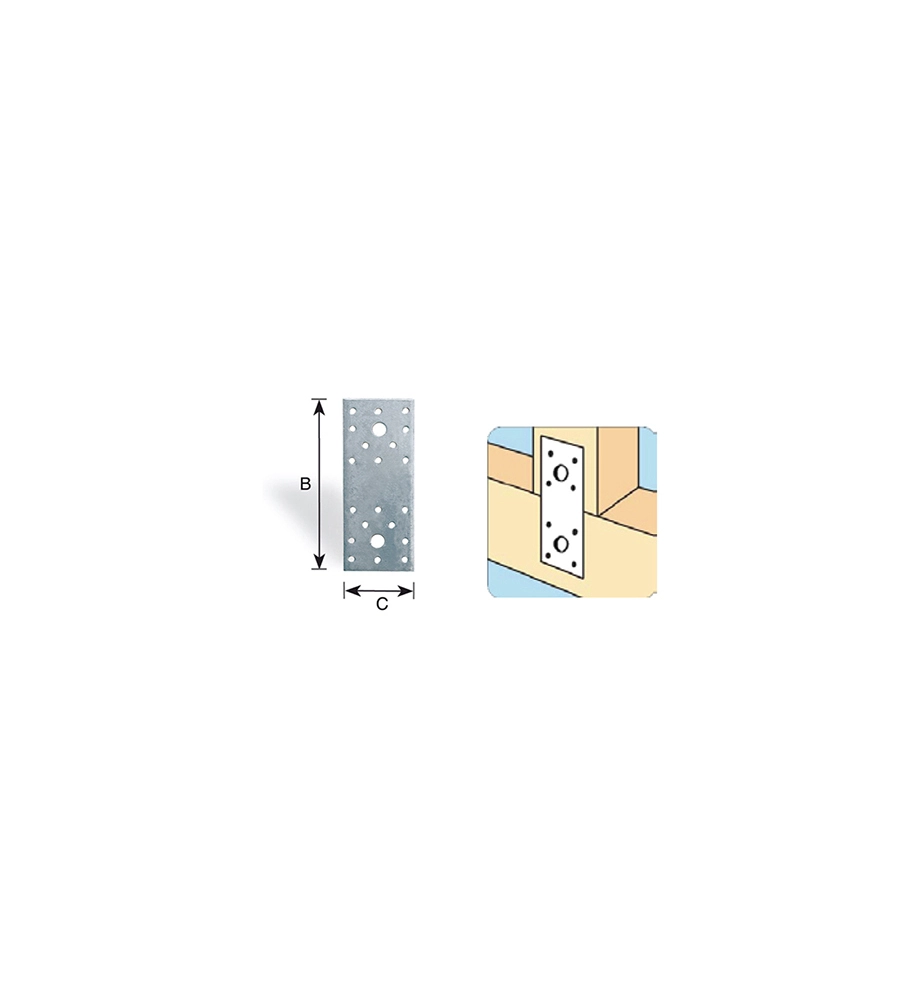 GIUNTO A PIASTRA FORATO 180 X 40 MM.