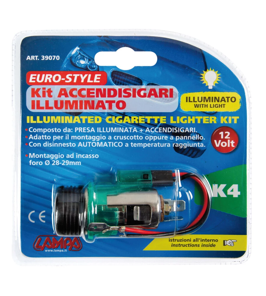 KIT ACCENDISIGARI EUROPA 12 V  39070