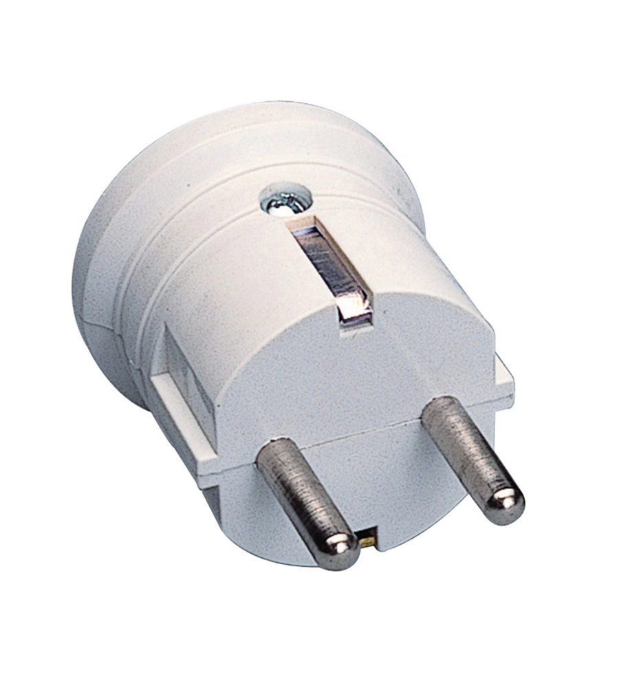 POLY POOL - SPINA STANDARD TEDESCO 16 A 2P+T (TERRA LATERALE) USCITA CAVO ASSIALE BIANCA
