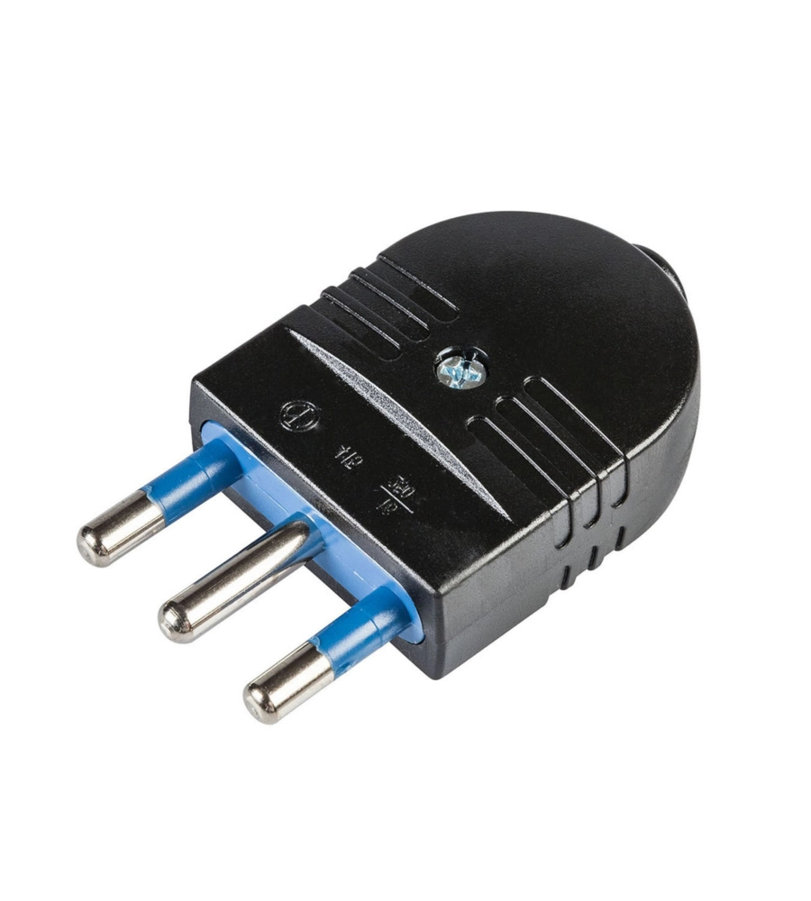 POLY POOL - PRESA 10 A 2P+T USCITA CAVO ASSIALE NERA