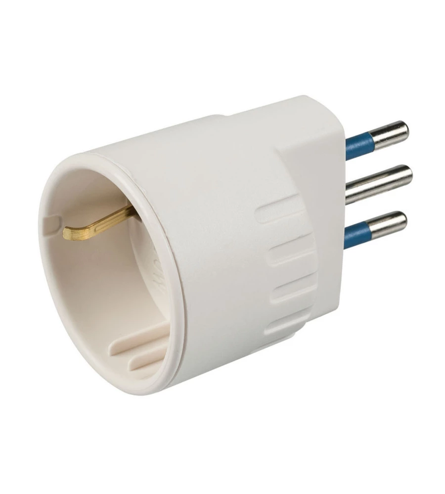 ADATTATORE SPINA 10 A E PRESA TEDESCA POLY POOL 2P+T BIANCO