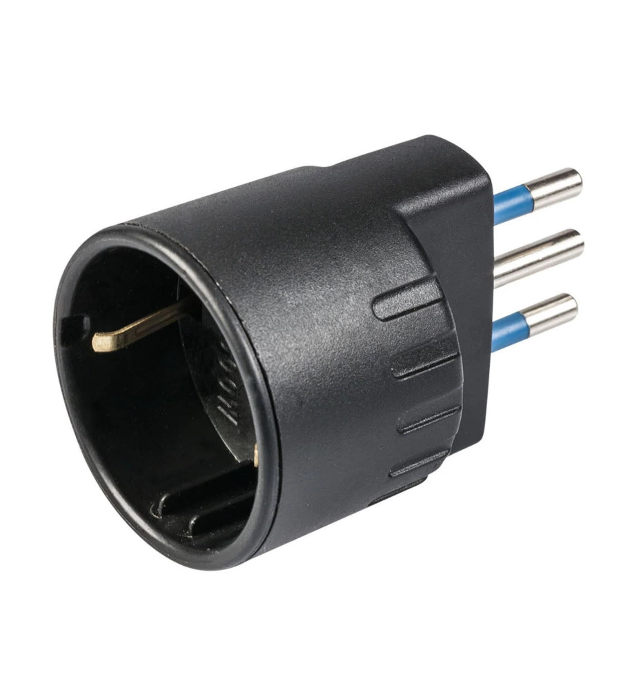 ADATTATORE SPINA 10 A E PRESA TEDESCA POLY POOL COLORE NERO