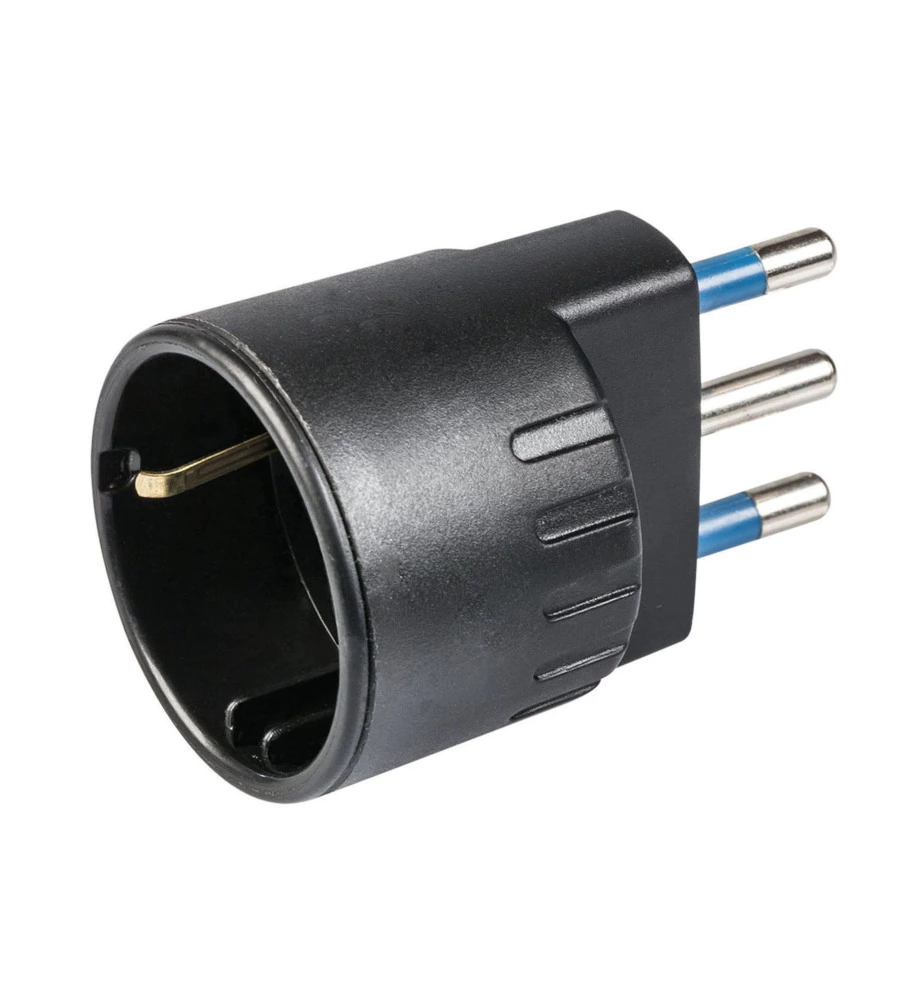 POLY POOL - ADATTATORE SPINA 16 A E PRESA TEDESCA NERO