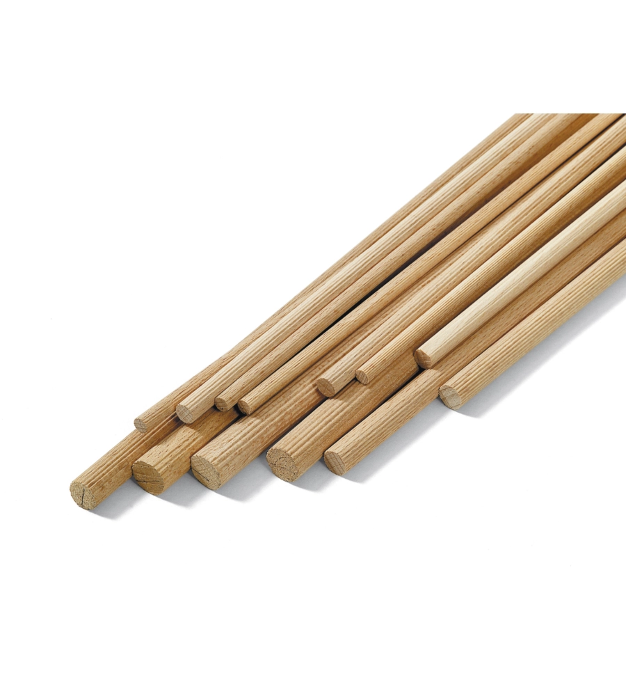 BASTONI TONDI LISCI IN LEGNO DURO Ø 6 X 1000 MM