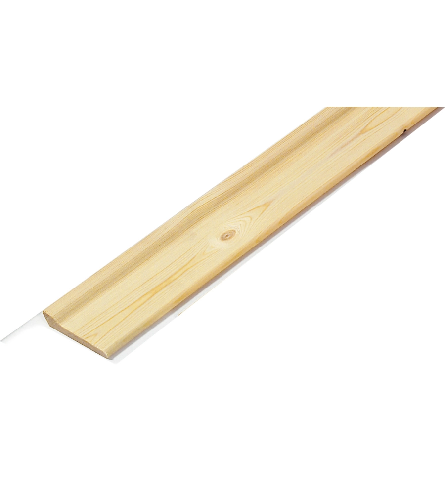 BATTISCOPA CON PIEDE NON COLORATO 14 X 70 X 2700 MM