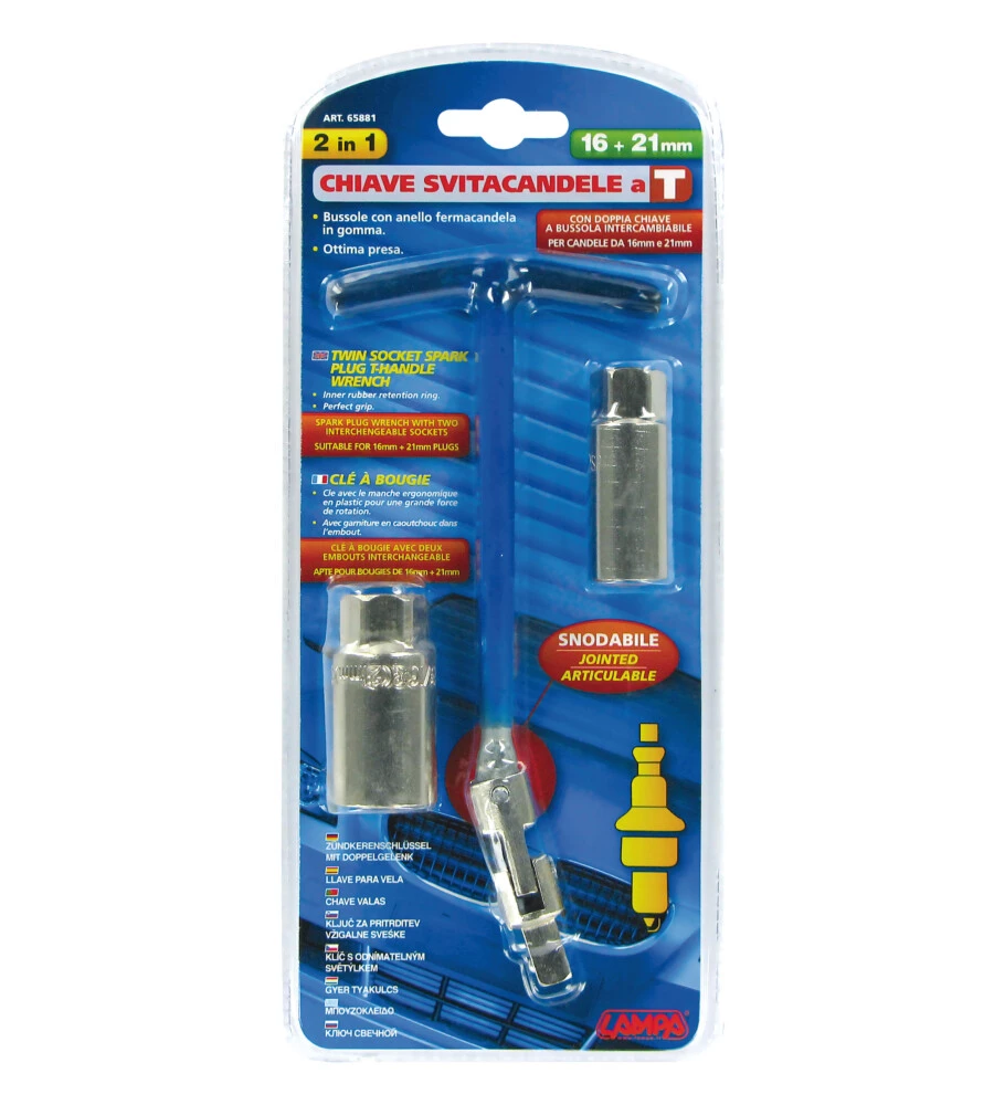 CHIAVE SVITACANDELE 16+21 MM.  65881