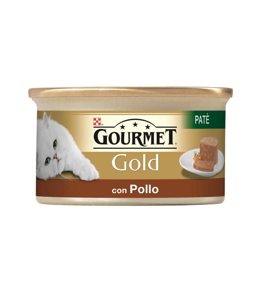 GOURMET GOLD PATÈ - ALIMENTO UMIDO PER GATTO CON POLLO.