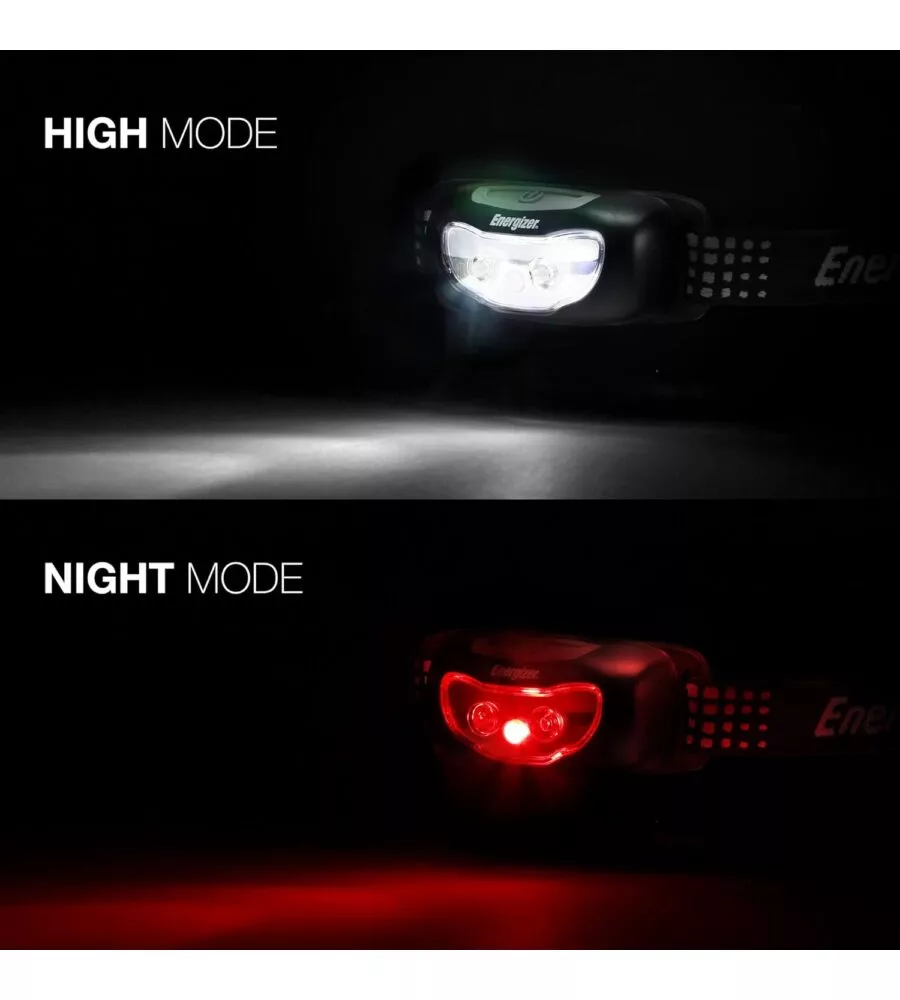 TORCIA FRONTALE ENERGIZER "UNIVERSAL + HEADLAMP" 100 LUMENS E 2 BATTERIE AAA