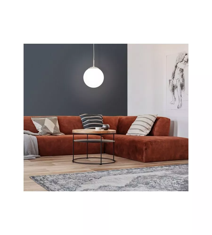 LAMPADA A SOSPENSIONE "RONDO" IN VETRO, E27.