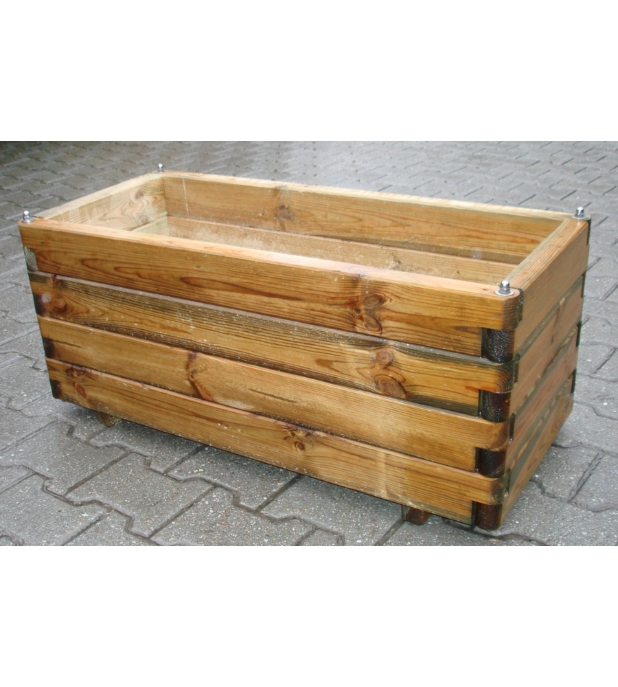 FIORIERA DA ESTERNO CON PERNO IN LEGNO DI PINO 100X40X40 CM