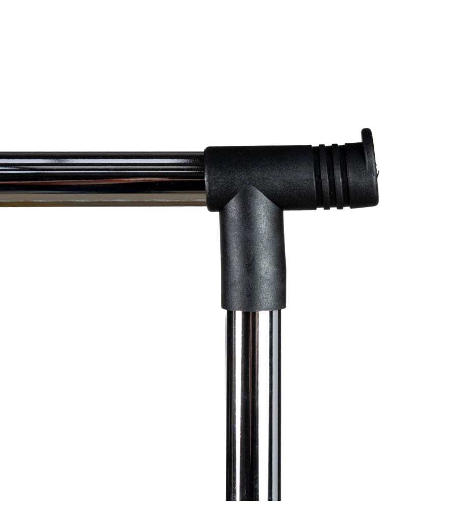 STENDER APPENDIABITI SINGOLO ESTENSIBILE BELLAHOME CON RUOTE IN METALLO BIANCO 90X45X102/172 CM