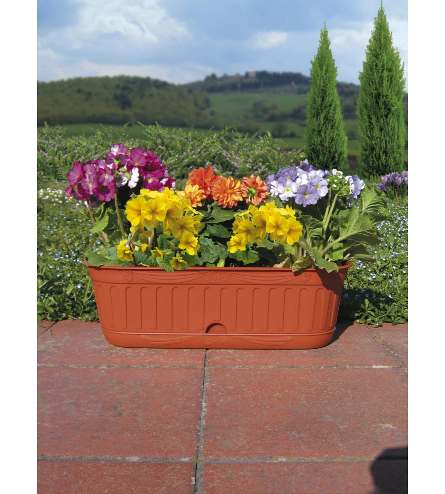 FIORIERA ETIKA CM 38 C/SOTTOVASO TERRACOTTA