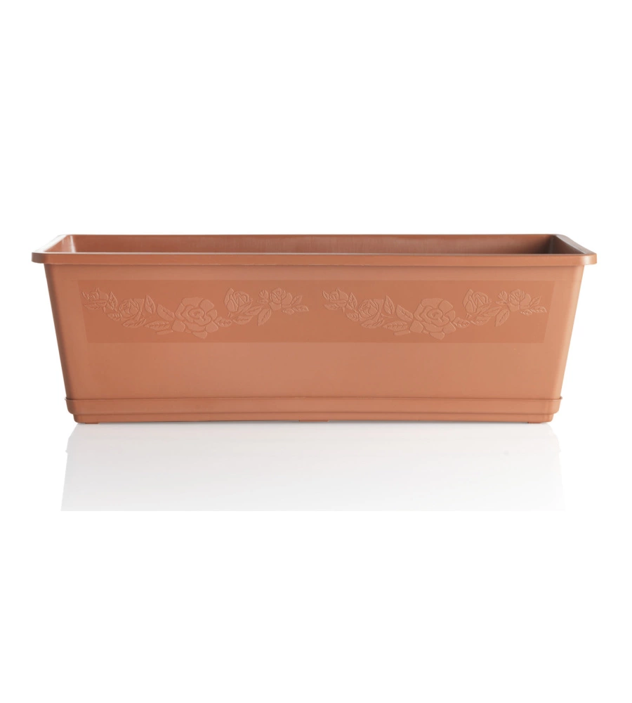 FIORIERA BALCONELLA CM 40 C/SOTTOVASO TERRACOTTA