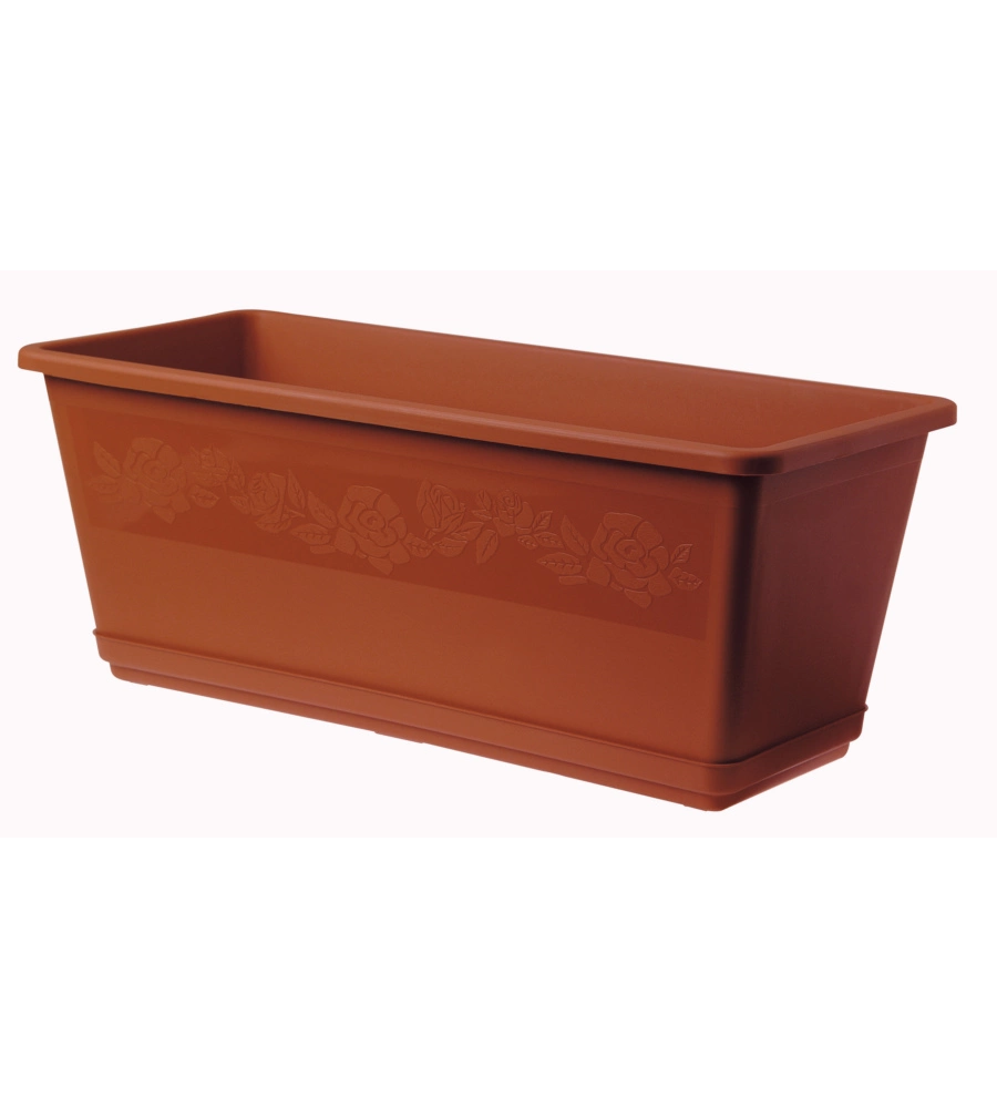 FIORIERA BALCONELLA CM 40 C/SOTTOVASO TERRACOTTA