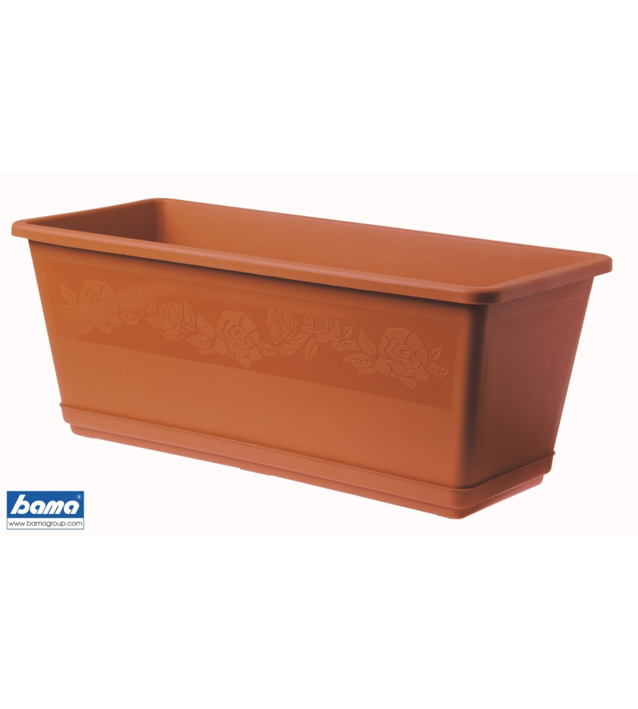 FIORIERA BALCONELLA CM 50 C/SOTTOVASO TERRACOTTA